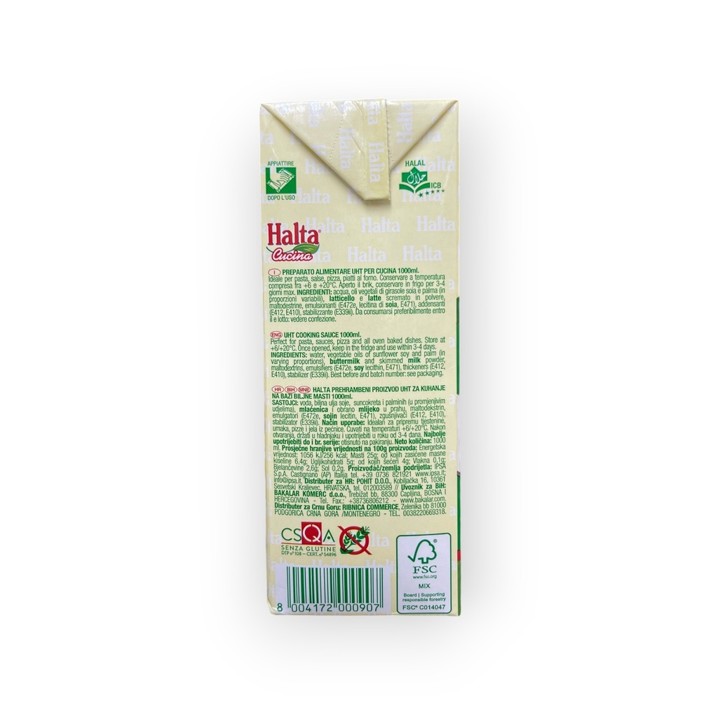 CREMA DE LECHE HALTA 1000 ML 12/1