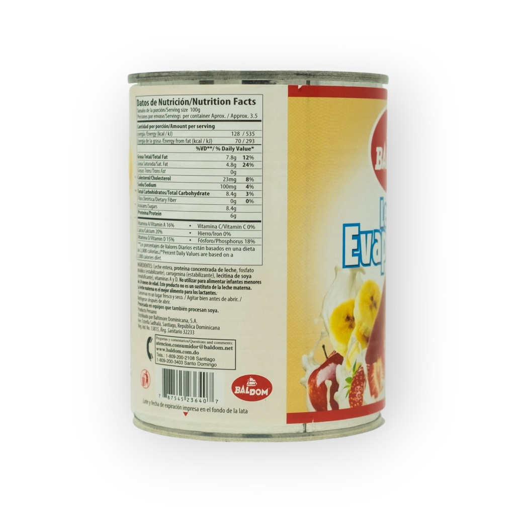 LECHE EVAPORADA BALDOM 377 G/13.3 OZ