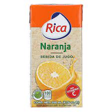 JUGO NARANJA RICA 200 ML